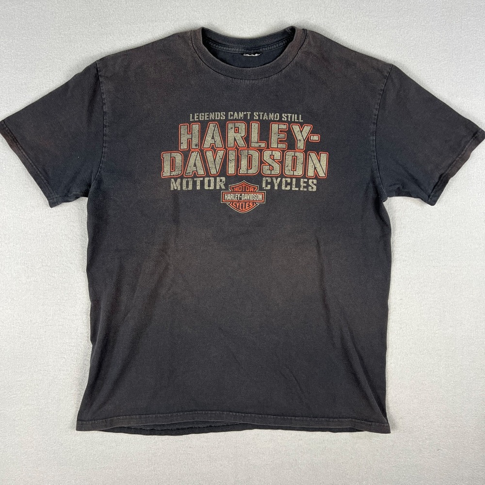 Harley Davidson Motorcycle T Shirt Fits Large Faded 2008 Traverse City Michigan